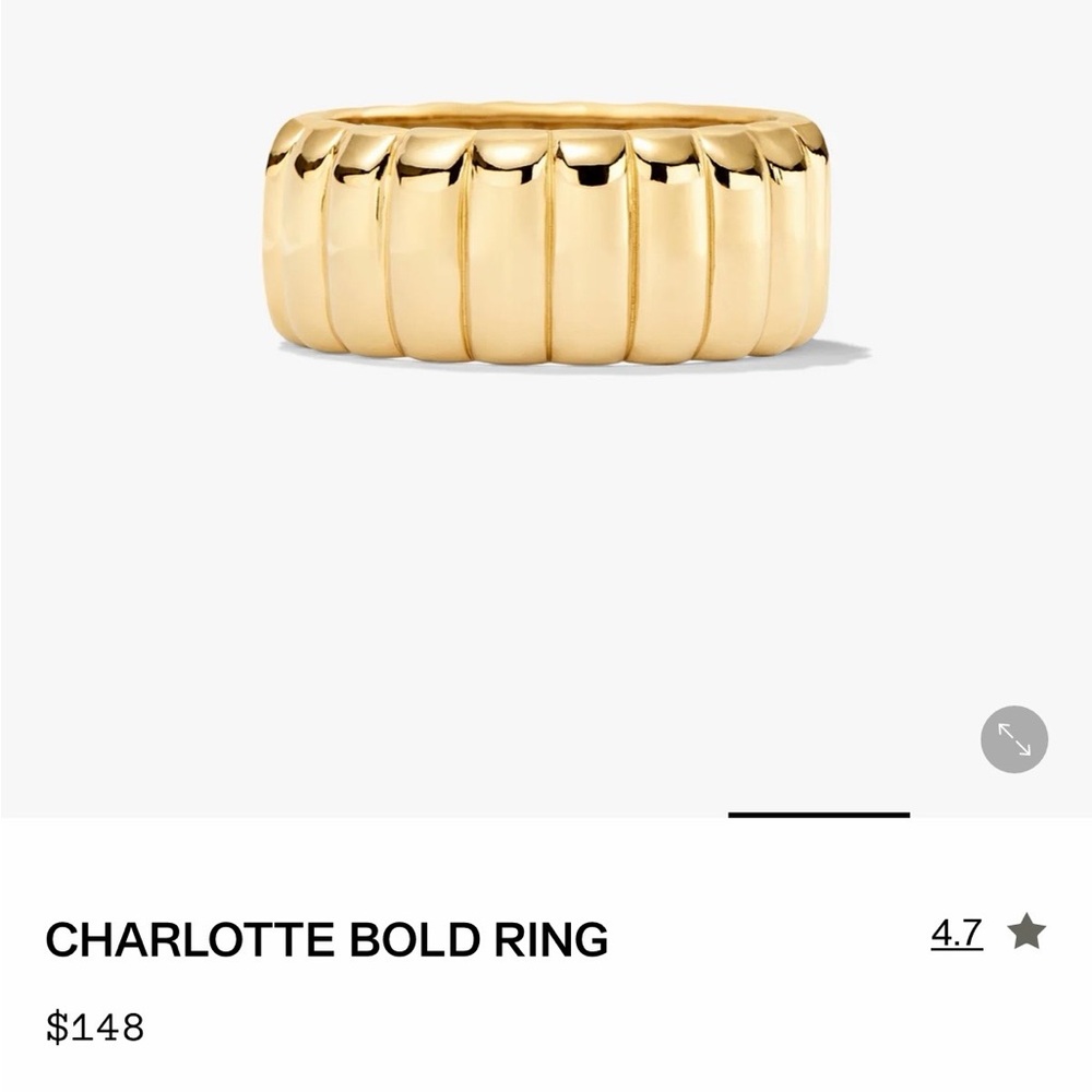 Mejuri - Charlotte bold ring - Size 4 - 18k Gold Vermeil